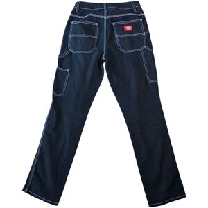 White Stitch Dickies Womens Size 0 / 24 Black
